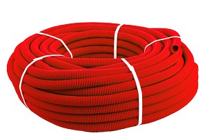 Кожух для металлопластиковых труб ф16 - 100 м (красный) 