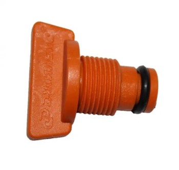 Заглушка для колб Джилекс пластмассовая 3/8" с уплотнительным кольцом ( оранжевая ) 