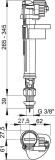 Клапан для бачка унитаза 3/8 ниж/подв. A18 3/8 (металл) ALCAPLAST 
