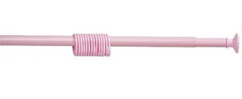 Карниз для ванной раздвижной 120-220 цвет розовый (2949) 